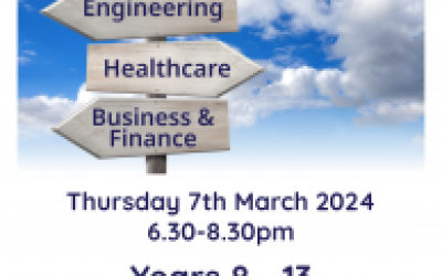  PTA Careers Convention - Thursday 7th March, 6:30-8:30pm 