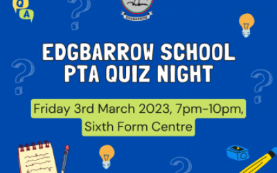 PTA Quiz Night - Friday 3rd March 