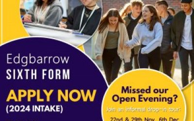  Apply to our Sixth Form for September 2024 intake! 